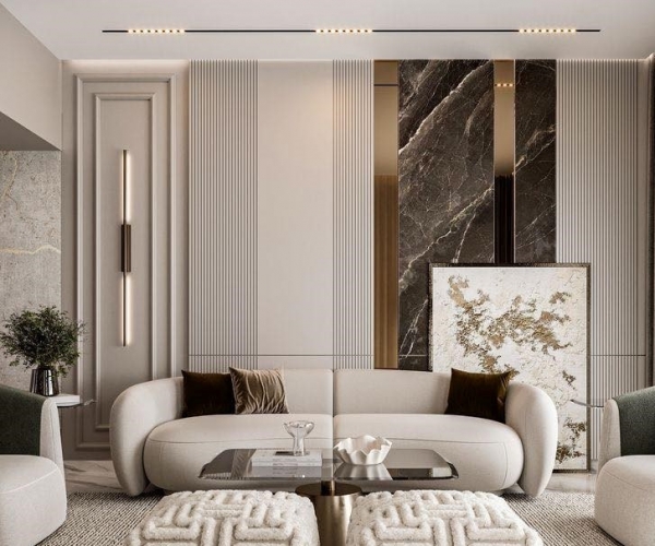 TOPDECO – Giải pháp nâng tầm không gian hiện đại decor phòng khách bằng tấm ốp than tre