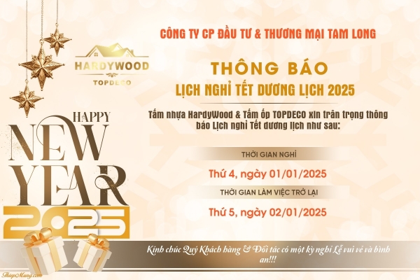 Thông báo lịch nghỉ Tết dương lịch 2025