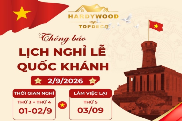 Thông báo lịch nghỉ lễ Quốc Khánh 2/9/2026