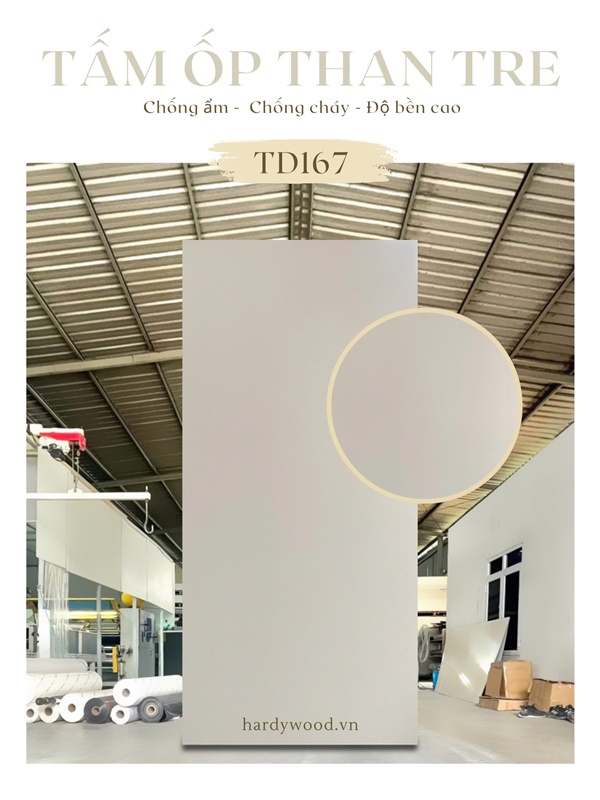 Tấm ốp than tre đơn sắc mã TD167