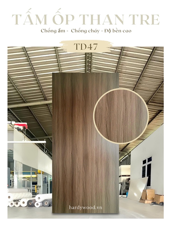 Tấm ốp than tre vân bê tông mã TD47