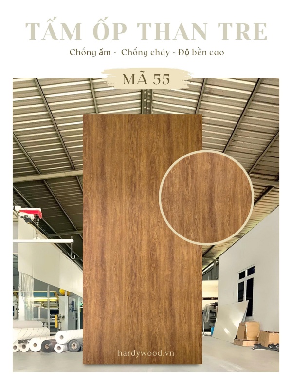 Tấm ốp than tre vân gỗ mã TD55