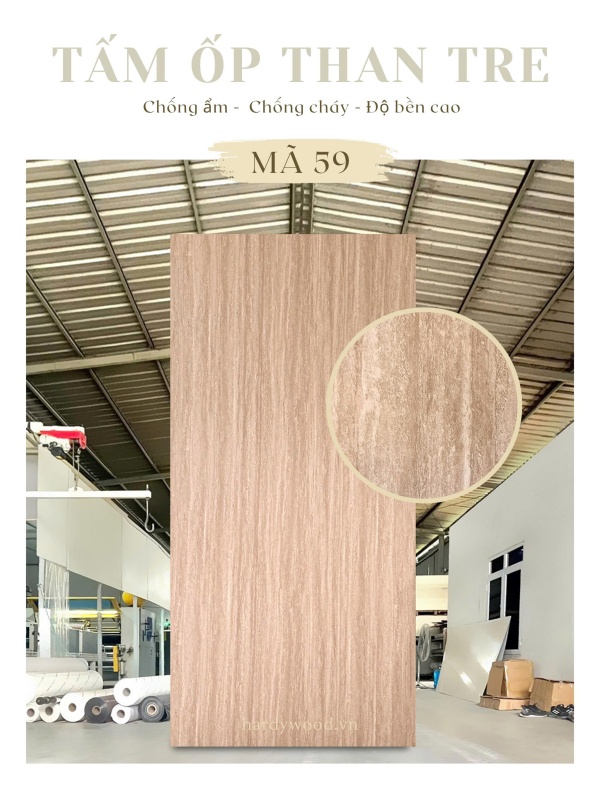 Tấm ốp than tre vân gỗ mã TD59